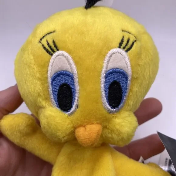 Vintage 1997 Warner Bros Studio Store TWEETY BIRD Bean Bag Plush With Tags 8" - Picture 4 of 9